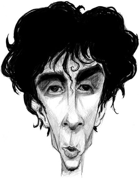 caricature of tim burton