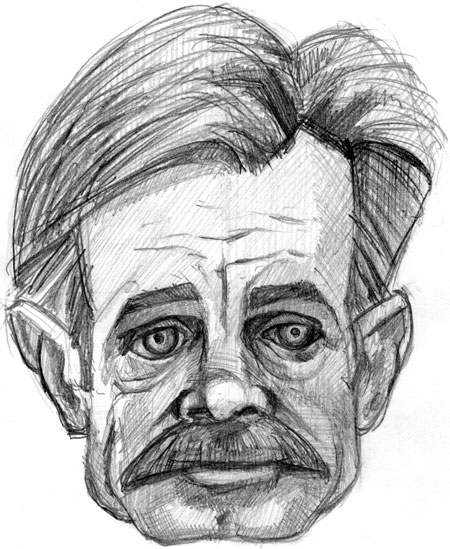caricature of william h. macy